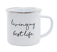 Hippowarehouse Living My Best Life Printed Mug Various Colour Options Ceramic Cup Kitchenware 11oz