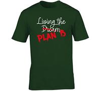 Hippowarehouse Living The Dream, Plan b Unisex Short Sleeve t-Shirt (Specific Size Guide in Description)