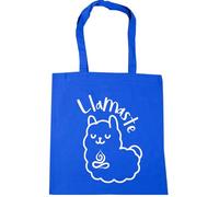 Hippowarehouse Llamaste Zen Llama Tote Shopping Gym Beach Bag 42cm x38cm, 10 litres