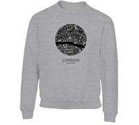 Hippowarehouse London map Kids Children's Unisex Jumper Sweatshirt Pullover Grey