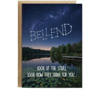 Hippowarehouse Look at the stars bellend Personalised Card A5 with envelope for him for her Funny Cards for Men and Women Blank inside option
