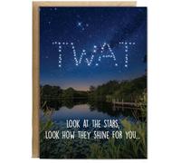 Hippowarehouse look at the stars, Look how they shine for you Funny Card A6 with envelope for him for her Cards for Men and Women Blank inside option