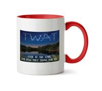Hippowarehouse Look at The Stars Mug Design Printed Mug Various Colour Options Ceramic Cup Kitchenware 11oz