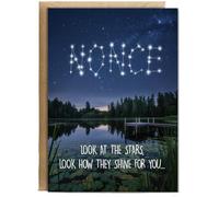 Hippowarehouse Look at the stars nonce Personalised Card A5 with envelope for him for her Funny Cards for Men and Women Blank inside option