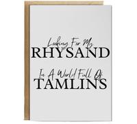 Hippowarehouse Looking for my Rhysand in a world full of Tamlins Personalised Card A5 with envelope for him for her Funny Cards for Men and Women Blank inside option