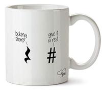Hippowarehouse Looking Sharp, Give It a Rest Printed Mug Cup Ceramic 10oz