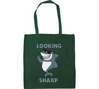 Hippowarehouse Looking sharp - shark Tote Shopping Gym Beach Bag 42cm x38cm, 10 litres