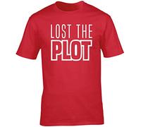 Hippowarehouse Lost The Plot Unisex Short Sleeve t-Shirt (Specific Size Guide in Description) Red