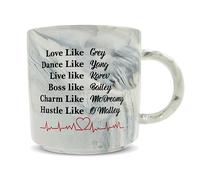 Hippowarehouse Love, Dance, Live, boss, Charm and Hustle Printed Mug Various Colour Options Ceramic Cup Kitchenware 11oz