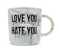 Hippowarehouse Love You Mean it, Hate You Kidding Printed Mug Various Colour Options Ceramic Cup Kitchenware 11oz