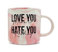 Hippowarehouse Love You Mean it, Hate You Kidding Printed Mug Various Colour Options Ceramic Cup Kitchenware 11oz