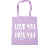 Hippowarehouse love you mean it, hate you kidding Tote Shopping Gym Beach Bag 42cm x38cm, 10 litres