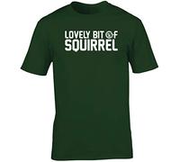 Hippowarehouse Lovely bit of Squirrel Unisex Short Sleeve t-Shirt (Specific Size Guide in Description) Forest Green