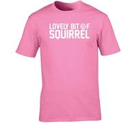 Hippowarehouse Lovely bit of Squirrel Unisex Short Sleeve t-Shirt (Specific Size Guide in Description) Pink