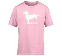 Hippowarehouse Low Ridin' - Dachshund Sausage Dog Kids Children's Short Sleeve t-Shirt