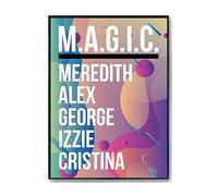 Hippowarehouse M.A.G.I.C. - Meredith, Alex, George, Izzie, Cristina Printed Poster A3 Wall Art Design Classroom Room Gym Office DÃƒ©cor