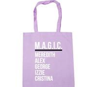 Hippowarehouse M.A.G.I.C. - Meredith, Alex, George, Izzie, Cristina Tote Shopping Gym Beach Bag 42cm x38cm, 10 litres