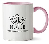 Hippowarehouse M.C.E Main Character Energy Printed Mug Various Colour Options Ceramic Cup Kitchenware 11oz