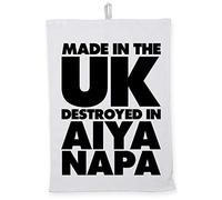 Hippowarehouse Made in the UK Destroyed in Aiya Napa Tea Towel Eco Printed Dish Cloth Kitchen accessory 50cmx70cm 100% Cotton