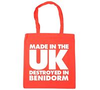 Hippowarehouse Made in the UK Destroyed in Benidorm Tote Shopping Gym Beach Bag 42cm x38cm, 10 litres