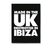 Hippowarehouse Made in the UK Destroyed in Ibiza Printed Poster A4 Wall Art Design Classroom Room Gym Office Décor