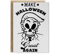 Hippowarehouse Make Halloween Great Again Birthday Card A5 Personalised with envelope for him for her Funny Cards for Men and Women Blank inside option
