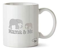 Hippowarehouse Mama and me Elephant Printed Mug Cup Ceramic 10oz