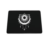 Hippowarehouse Mandala Sun and Moon Crescent Boho Soft Calm Girl Energy printed mouse mat pad accessory black rubber base 240mm x 190mm x 60mm