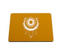 Hippowarehouse Mandala Sun and Moon Crescent Boho Soft Calm Girl Energy printed mouse mat pad accessory black rubber base 240mm x 190mm x 60mm