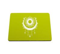Hippowarehouse Mandala Sun and Moon Crescent Boho Soft Calm Girl Energy printed mouse mat pad accessory black rubber base 240mm x 190mm x 60mm