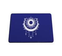 Hippowarehouse Mandala Sun and Moon Crescent Boho Soft Calm Girl Energy printed mouse mat pad accessory black rubber base 240mm x 190mm x 60mm
