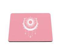 Hippowarehouse Mandala Sun and Moon Crescent Boho Soft Calm Girl Energy printed mouse mat pad accessory black rubber base 240mm x 190mm x 60mm