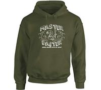 Hippowarehouse Master Baiter Always Messing with My Tackle Fishing Unisex Hoodie Hooded top (Specific Size Guide in Description) Olive Green