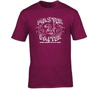 Hippowarehouse Master Baiter Always Messing with My Tackle Fishing Unisex Short Sleeve t-Shirt (Specific Size Guide in Description) Maroon