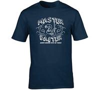 Hippowarehouse Master Baiter Always Messing with My Tackle Fishing Unisex Short Sleeve t-Shirt (Specific Size Guide in Description) Navy Blue