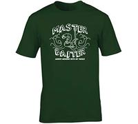 Hippowarehouse Master Baiter Always Messing with My Tackle Fishing Unisex Short Sleeve t-Shirt (Specific Size Guide in Description) Forest Green