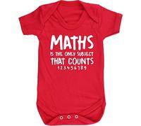 Hippowarehouse Maths is the only subject that counts baby vest bodysuit (short sleeve) boys girls