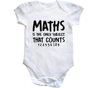 Hippowarehouse Maths is the only subject that counts baby vest bodysuit (short sleeve) boys girls