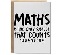 Hippowarehouse Maths is the only subject that counts Birthday Card A5 Personalised with envelope for him for her Funny Cards for Men and Women Blank inside option