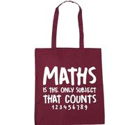 Hippowarehouse Maths is the only subject that counts Tote Shopping Gym Beach Bag 42cm x38cm, 10 litres