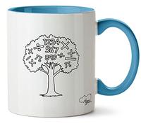 Hippowarehouse Maths Number Tree 123456789 Printed Mug Various Colour Options Ceramic Cup Kitchenware 11oz