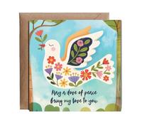 Hippowarehouse May a dove of peace bring my love to you Personalised Card. 15cm x 15cm with envelope for him for her Funny Cards for Men and Women Blank inside option