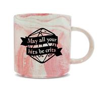 Hippowarehouse May All Your Hits be crits Printed Mug Various Colour Options Ceramic Cup Kitchenware 11oz