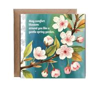 Hippowarehouse May comfort blossom around you like a gentle spring garden Personalised Card. 15cm x 15cm with envelope for him for her Funny Cards for Men and Women Blank inside option