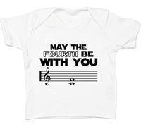 Hippowarehouse May The Fourth Be with You Baby Unisex t-Shirt Short Sleeve White
