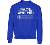 Hippowarehouse May The Fourth Be with You Kids Children's Unisex Jumper Sweatshirt Pullover Royal