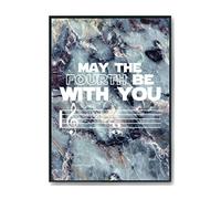 Hippowarehouse May the Fourth Be With You Printed Poster Wall Art Design Classroom Room Gym Office Décor Frame not included