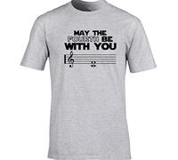 Hippowarehouse May The Fourth Be with You Unisex Short Sleeve t-Shirt (Specific Size Guide in Description) Grey