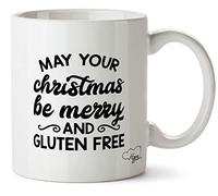 Hippowarehouse May Your Christmas be Merry and Gluten Free Printed Mug Cup Ceramic 10oz