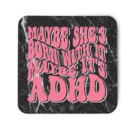 Hippowarehouse Maybe she's born with it, maybe it's… printed coaster gloss finish durable backing 9cm x 9cm 2 pack